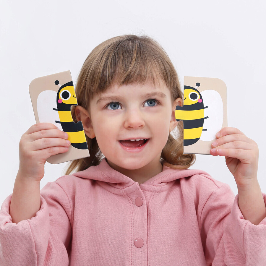 CzuCzu Impilare le metà, puzzle per bambini, da 18 mesi, Animali, 16 pezzi