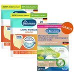Dr Beckmann set, wasblaadjes, Oranje & Perzik, kleur, 2 x 20 stuks + milieuvriendelijke kleur- en vuilvangdoekjes, 20 stuks gratis