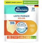 Dr Beckmann set, wasblaadjes, Oranje & Perzik, kleur, 2 x 20 stuks + milieuvriendelijke kleur- en vuilvangdoekjes, 20 stuks gratis