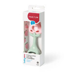 BabyOno, educational teether with a rattle, strawberry, from 3 months, 1 piece DAMAGED PACKAGE
