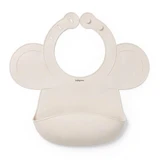 BabyOno, silicone bib with adjustable clasp, beige, from 6 months, 1 piece.