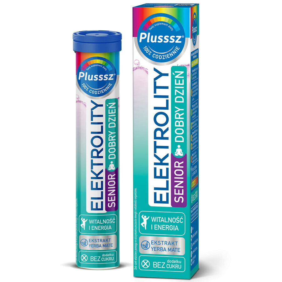Plusssz Elektrolity Senior Good Day, no sugar added, 24 effervescent tablets