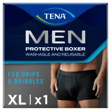Tena Men Protective Boxer, caleçon réutilisable pour l'incontinence légère, noir, taille XL, 1 pièce