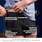 Tena Men Protective Boxer, wiederverwendbare Boxershorts für leichte Inkontinenz, schwarz, Größe XL, 1 Stück