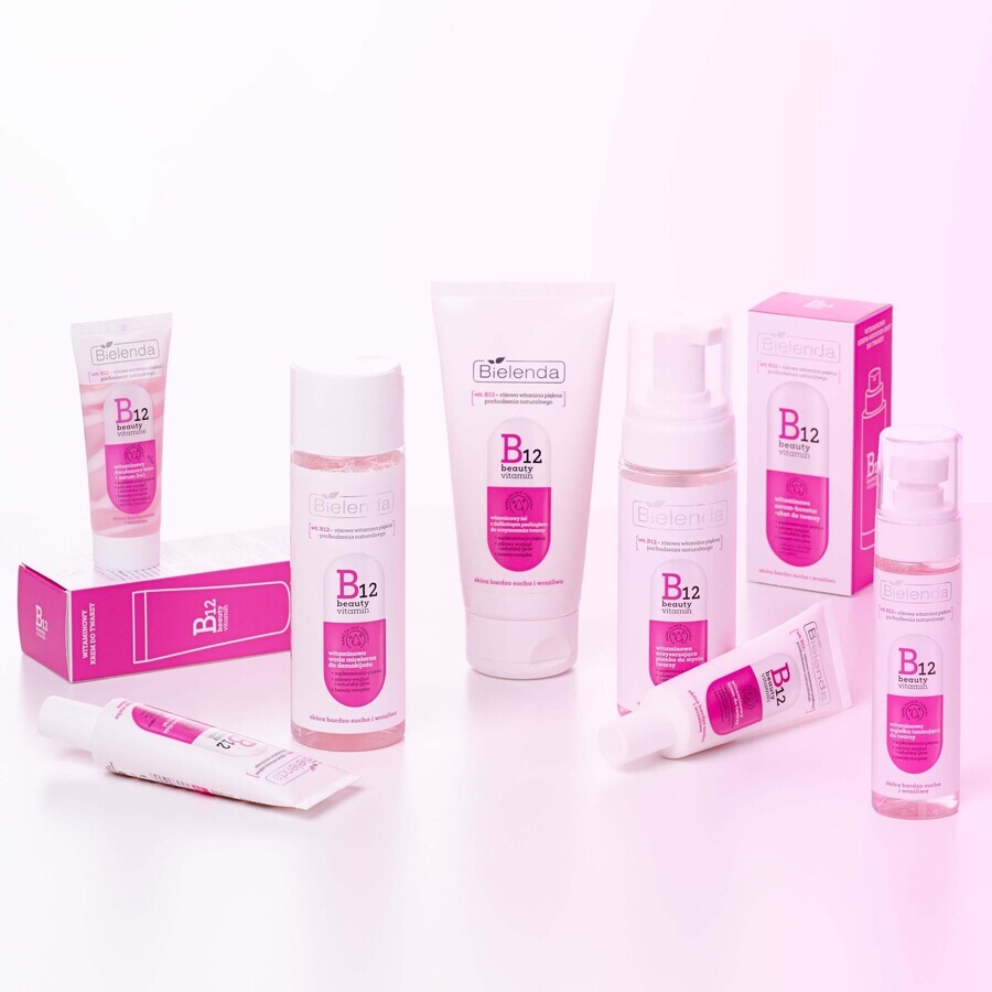 Bielenda B12 Beauty Vitamin, crema vitaminada para el contorno de ojos, 15 ml