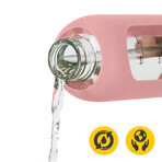4Fizjo, borraccia in vetro con custodia in silicone, motivazionale, rosa, 750 ml 4Fizjo, borraccia in vetro con custodia in silicone, motivazionale, rosa, 750 ml