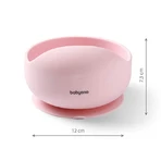 BabyOno, Silikontasse mit Saugnapf, rosa, ab 6 Monaten, 1 Stück.