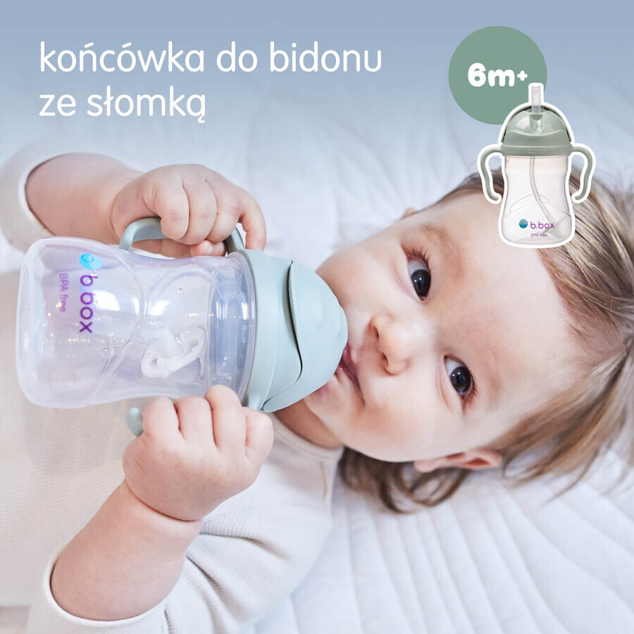 B.Box, learning to drink cup, 4-in-1 set, sage, from 4 months, 240 ml