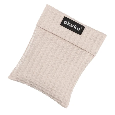 AKUKU, bolsa de agua caliente con huesos de cereza, beige, 13 x 16 cm, 1 unidad