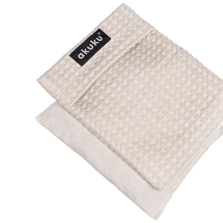 AKUKU, bolsa de agua caliente con huesos de cereza, beige, 13 x 16 cm, 1 unidad