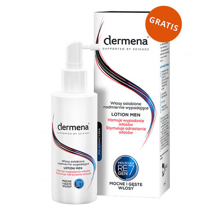Dermena Hair Care Men, shampoo inibitore della caduta dei capelli, 200 ml + lozione stimolante della caduta e della ricrescita dei capelli, 150 ml in omaggio