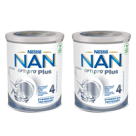 Nestlé NAN Optipro Plus 4, leche modificada para niños mayores de 2 años, 2 x 800 g
