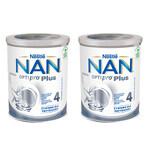 Nestlé NAN Optipro Plus 4, lait modifié pour enfants de plus de 2 ans, 2 x 800 g Nestlé NAN Optipro Plus 4, lait modifié pour enfants de plus de 2 ans, 2 x 800 g
