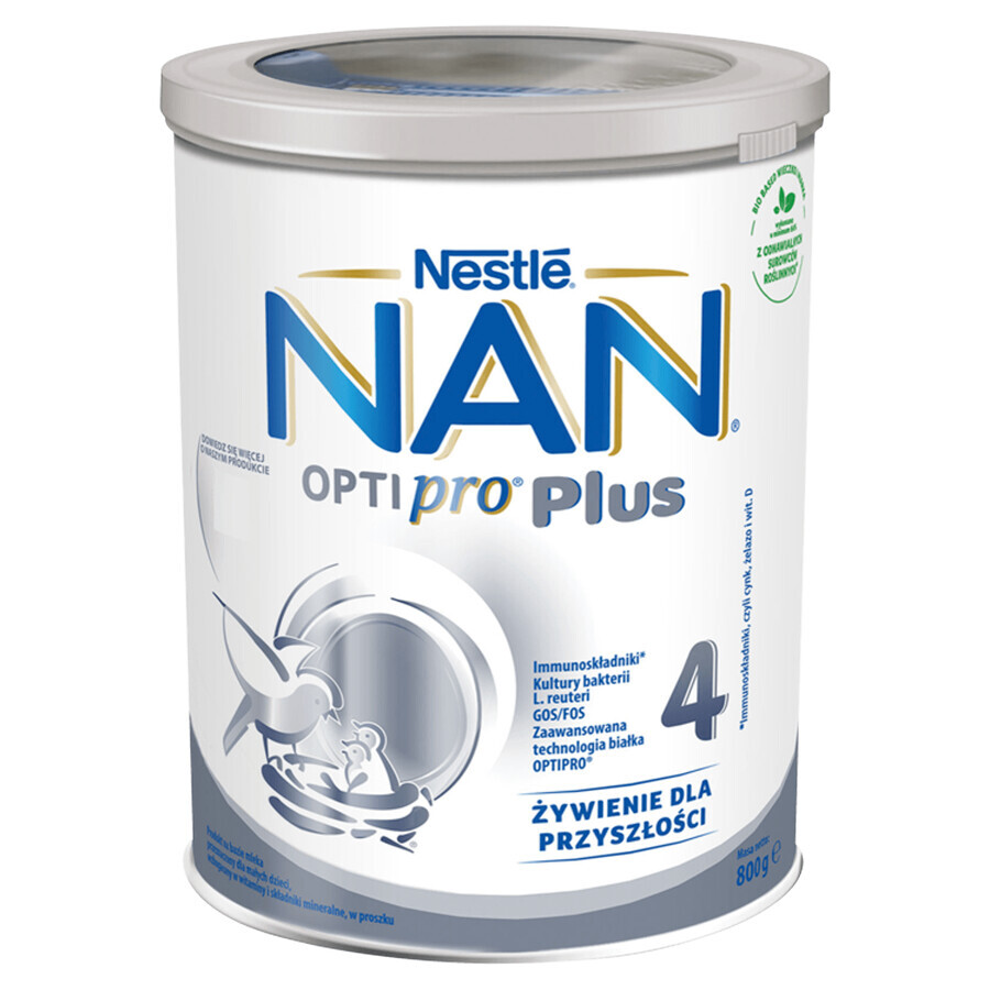 Nestlé NAN Optipro Plus 4, lait modifié pour enfants de plus de 2 ans, 2 x 800 g