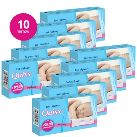 Kit Quixx, prueba de embarazo, plaquetas, sensible 25 mIU/ml, 10 unidades