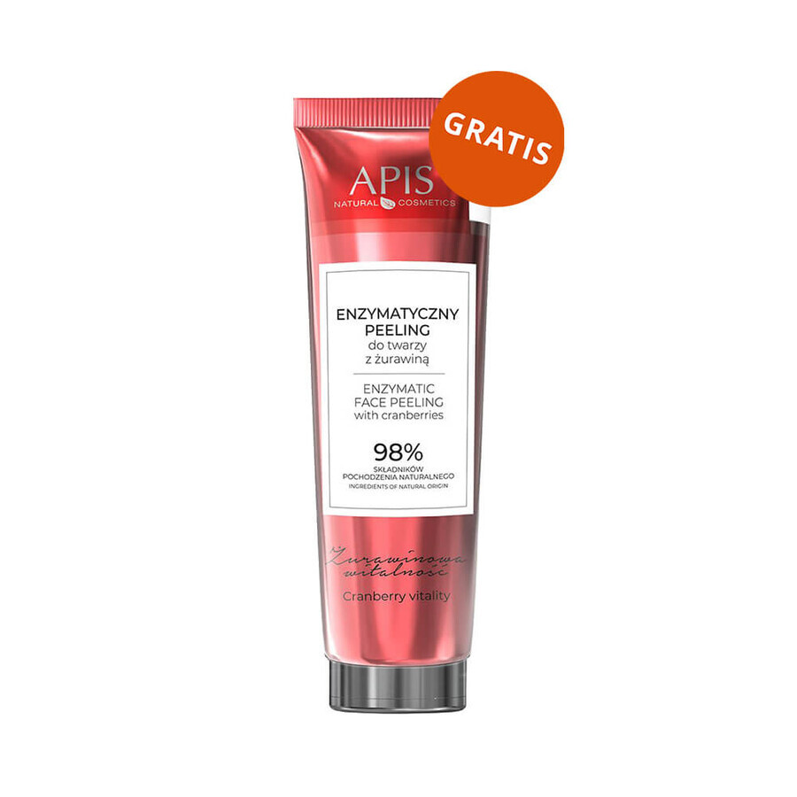 Apis kit, hydraterende gezichtsgel met hyaluronzuur, 300 ml + actieve vochtinbrengende crème 30+, 50 ml + enzymatische gezichtsscrub, 100 ml gratis