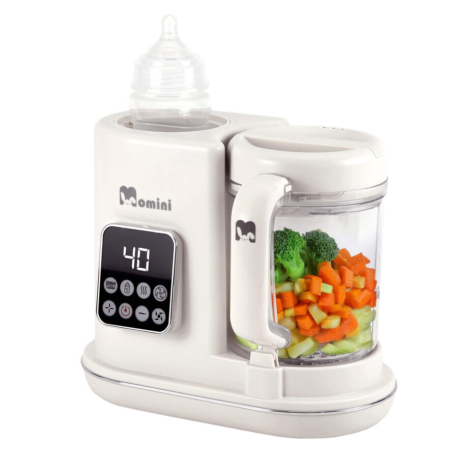 Momini MiniChef, mixeur à vapeur avec fonction chauffe-biberon 7in1