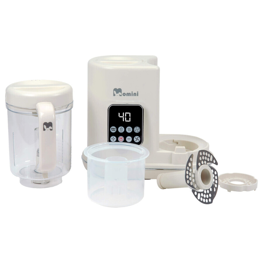 Momini MiniChef, mixeur à vapeur avec fonction chauffe-biberon 7in1