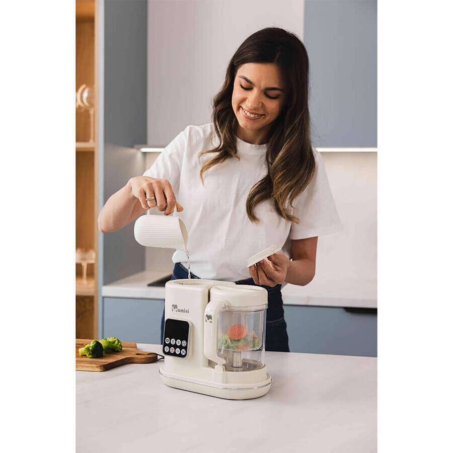 Momini MiniChef, mixeur à vapeur avec fonction chauffe-biberon 7in1