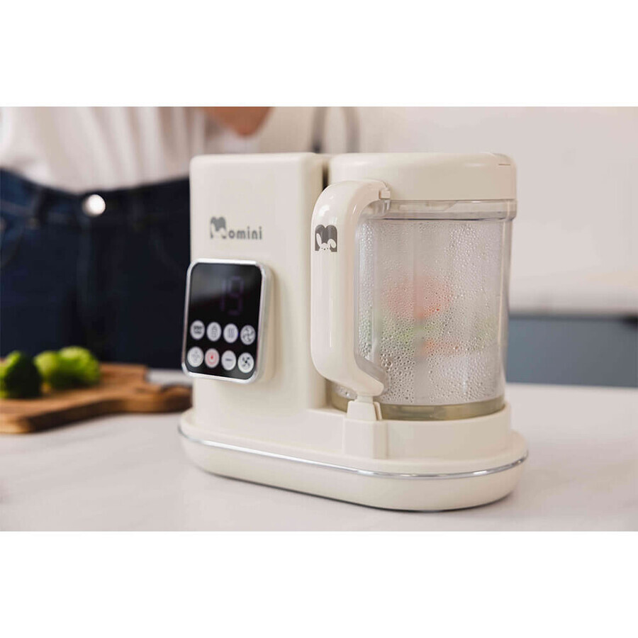 Momini MiniChef, mixeur à vapeur avec fonction chauffe-biberon 7in1