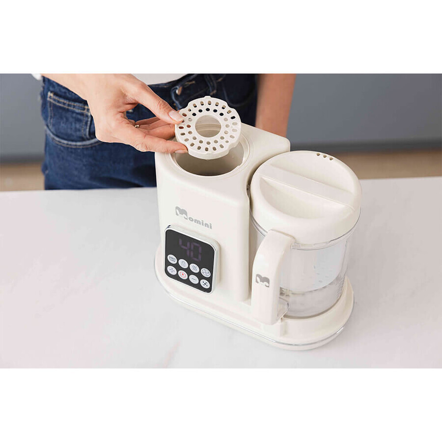 Momini MiniChef, mixeur à vapeur avec fonction chauffe-biberon 7in1
