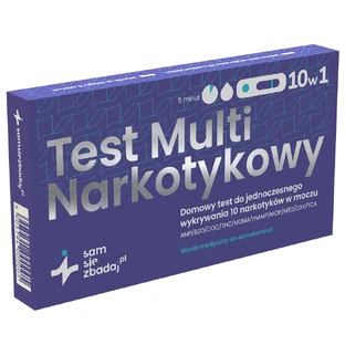 Onderzoek jezelf Multi Drugstest 10in1, thuistest voor de detectie van 10 drugs in urine, 1 stuk