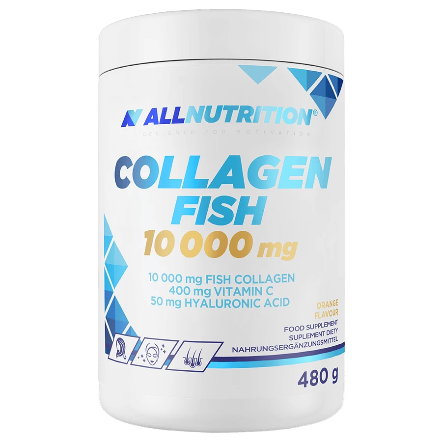 Allnutrition Colágeno Pescado 10000 mg, sabor naranja, 480 g