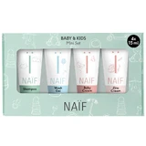 Mini Naif Baby & Kids set, wasgel, 15 ml + luiercrème, 15 ml + huidverzorgingscrème, 15 ml + shampoo, 15 ml