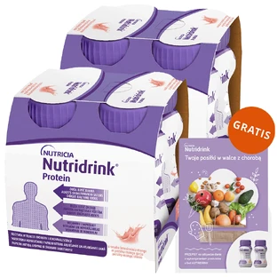 Nutridrink Protein kit, nutritional preparation, peach-mango flavor, 8 x 125 ml + free recipe booklet