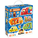 CzuCzu Primo Puzzle Veicoli, puzzle per bambini, da 2 anni, 28 elementi