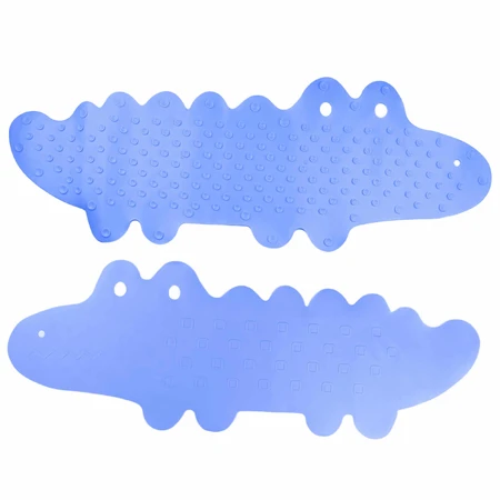 Bocioland, Anti-Rutsch-Badematte, blaues Krokodil, 1 Stück