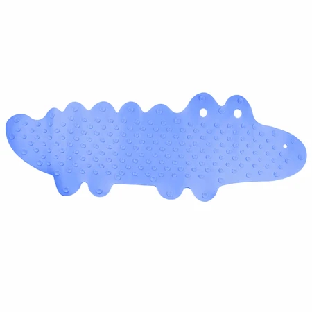 Bocioland, Anti-Rutsch-Badematte, blaues Krokodil, 1 Stück