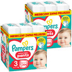 Set Pampers Pants, pañales, talla 3, 6-11 kg, 2 x 204 piezas