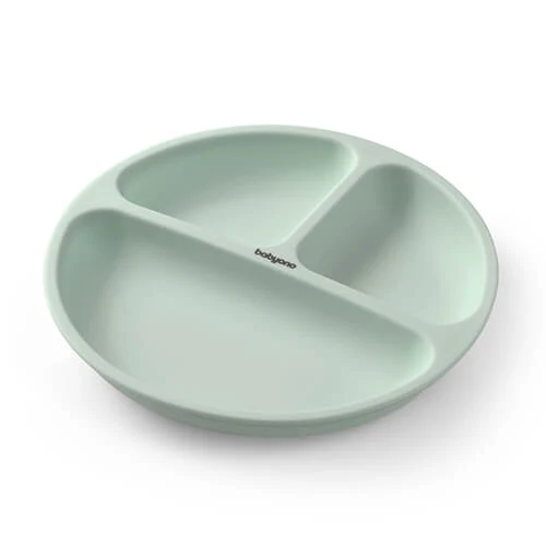 BabyOno, silicone plate with suction cup, green, from 6 months, 1…