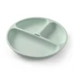 BabyOno, silicone plate with suction cup, green, from 6 months, 1 piece