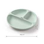 BabyOno, siliconen schoteltje met zuignap, groen, vanaf 6 maanden, 1 st.