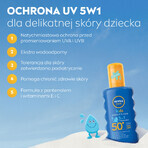 Nivea Sun Kids Protect & Care 5in1, spray de protecție solară pentru copii, cu decolorare, SPF 50+, 200 ml + joc Dobble gratuit Nivea Sun Kids Protect & Care 5in1, spray de protecție solară pentru copii, cu decolorare, SPF 50+, 200 ml + joc Dobble gratuit