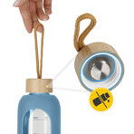 4Fizjo, bouteille d'eau en verre avec étui en silicone, motivante, bleue, 750 ml 4Fizjo, bouteille d'eau en verre avec étui en silicone, motivante, bleue, 750 ml