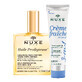 Lote Nuxe Huile Prodigieuse, aceite seco multifunci&#243;n para cuerpo, rostro y cabello, 100 ml + crema hidratante 3 en 1, 100 ml por 1 c&#233;ntimo