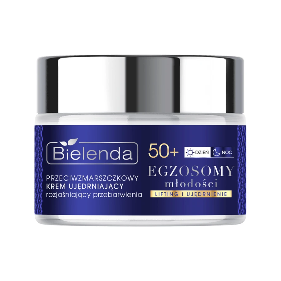 Bielenda Exosomas de Juventud 50+, crema reafirmante antiarrugas, iluminadora hiperpigmentación, 50 ml