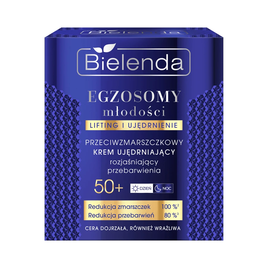 Bielenda Exosomas de Juventud 50+, crema reafirmante antiarrugas, iluminadora hiperpigmentación, 50 ml