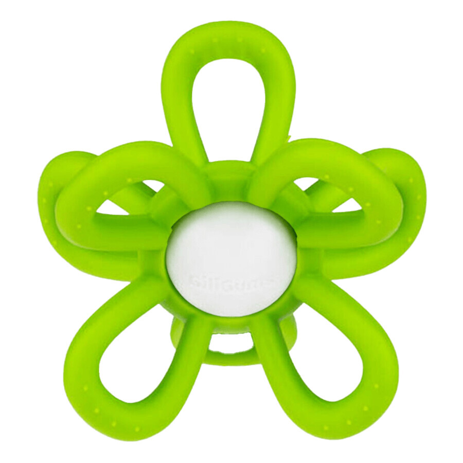 Dumel GiliGums, sonaglino con tether, Fiore, verde, a partire da 3 mesi, 1 pezzo