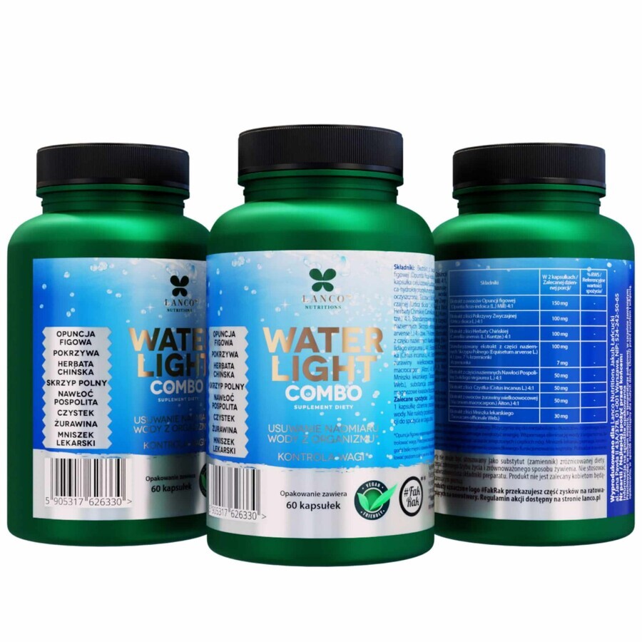 Lanco Nutritions Water Light Combo, 60 capsule