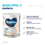 Set Bebiko Pro+ 3 Nutriflor Pro+, latte modificato, oltre 1 anno, 3 x 700 g + Ziajka, gel lavante per corpo e capelli per bambini, oltre 6 mesi, 400 ml in omaggio