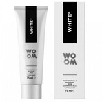 Woom, White +, dentifricio sbiancante antibatterico, 75 ml Woom, White +, dentifricio sbiancante antibatterico, 75 ml