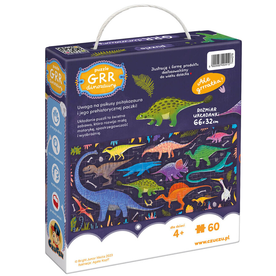 CzuCzu Grr Dinosaurs, puzzle for children, from 4 years old, 60 elements