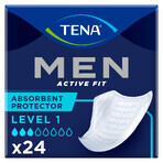 Set Tena Men Active Fit, solette anatomiche per uomo, livello 1, 4 x 24 pezzi