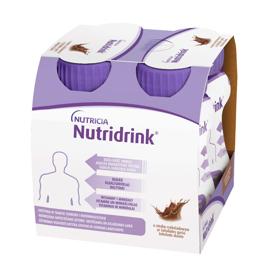 Set Nutridrink, preparato nutrizionale, gusto cioccolato, 12 x 125 ml + gusto fragola, 125 ml gratis