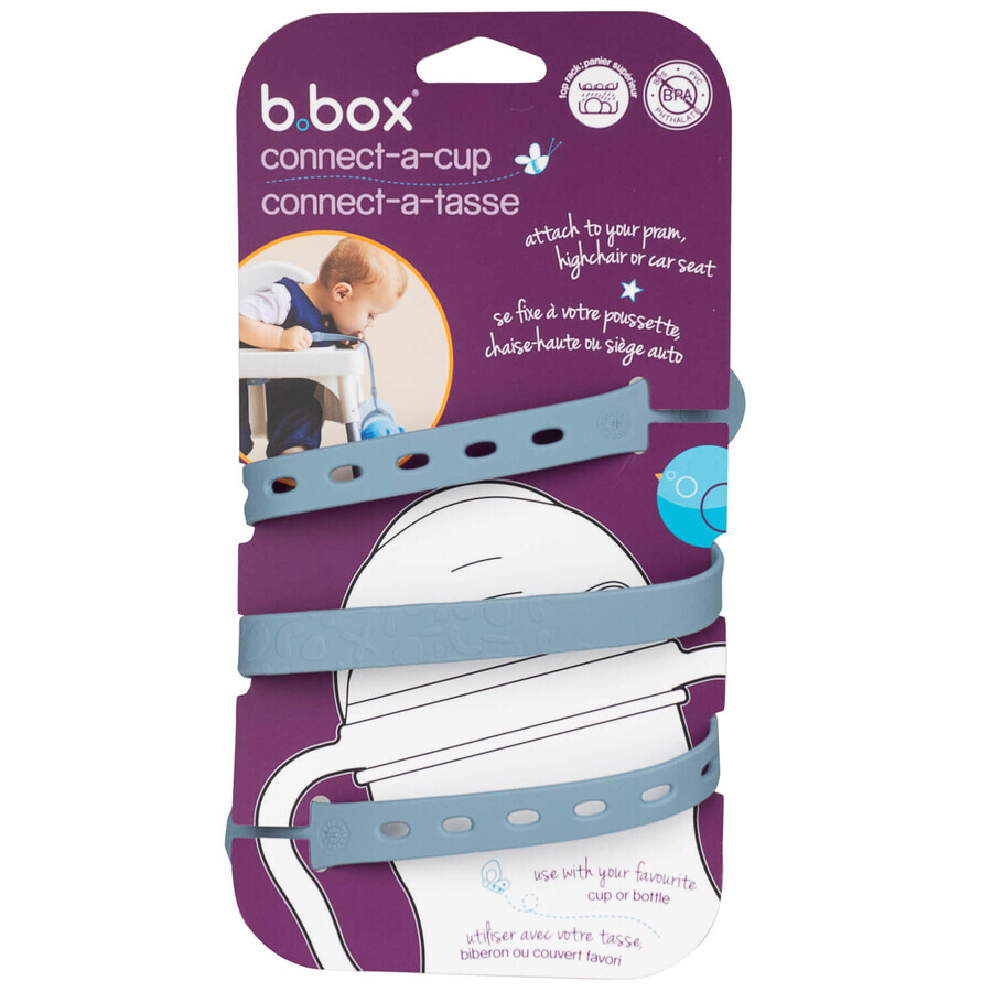 B.Box, bottle lanyard with straw, blue, 1 piece