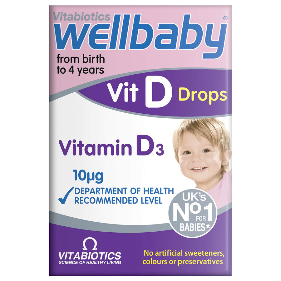 Vitabiotics Wellbaby Vitamina D picături, 30 ml